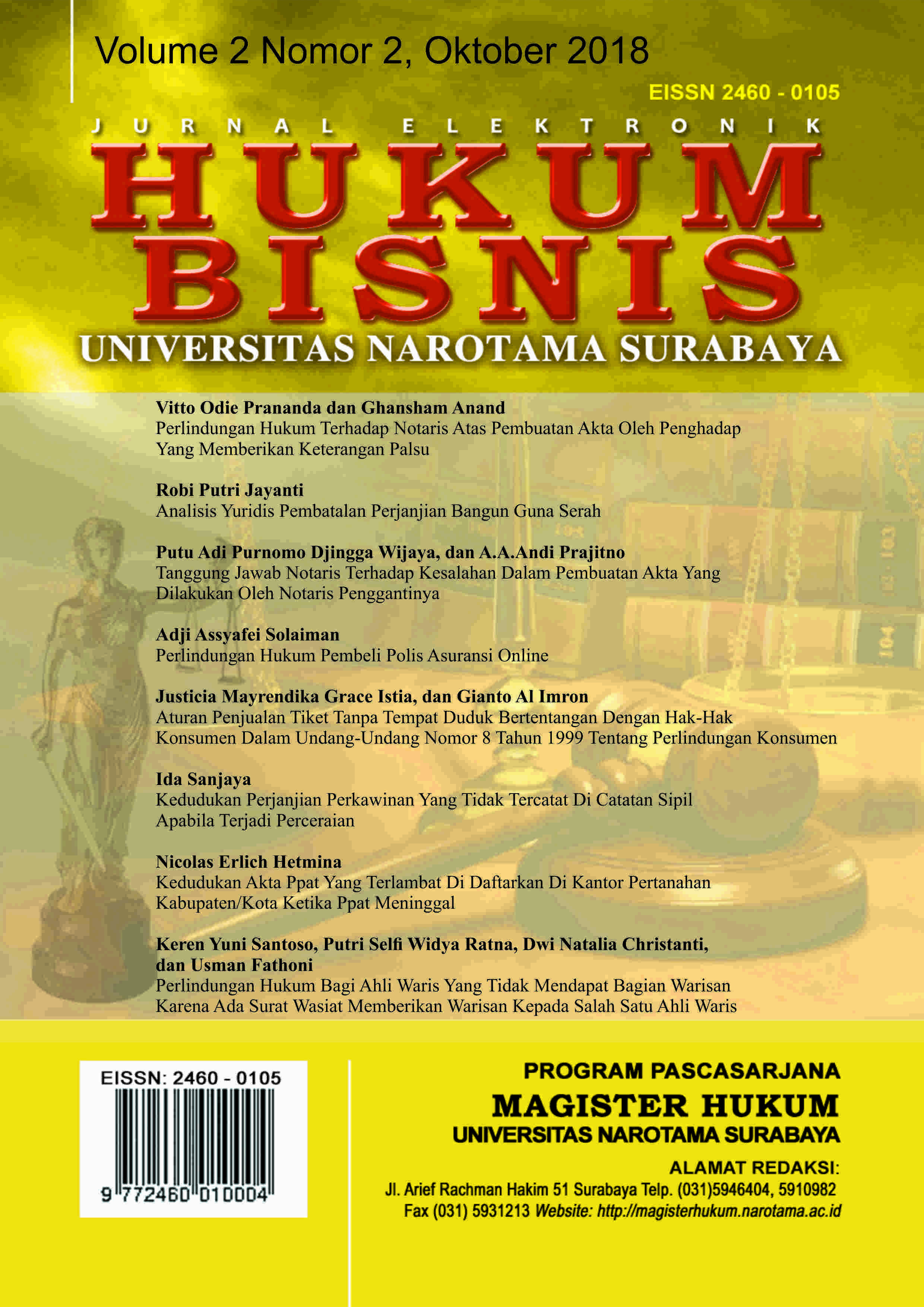 JURNAL MAGISTER HUKUM